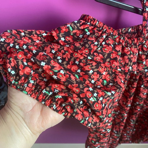 Floral off-shoulder crop top Pink Woman like new, multicolor