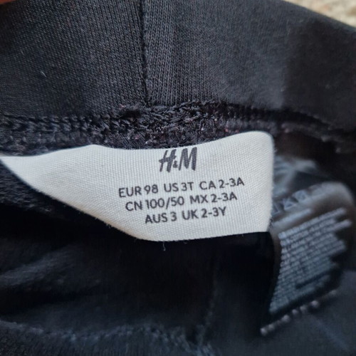 Set H&M leggings-dress 98cm like new, black and pink