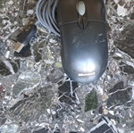 Microsoft mouse used, black
