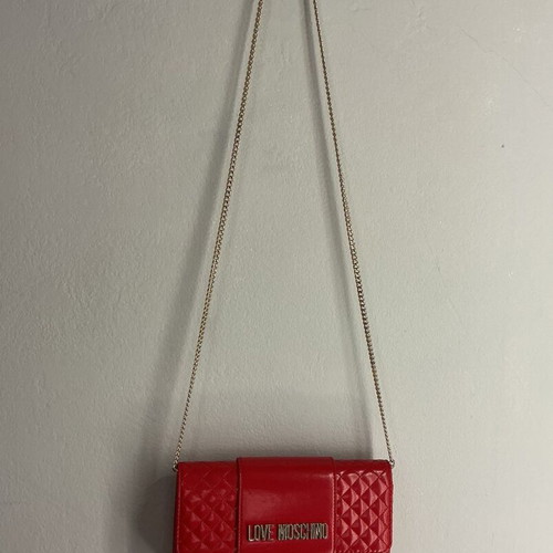 Moschino crossbody bag new, red with chain strap