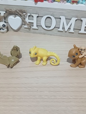 Kinder figures set of 3 animals used, miniatures