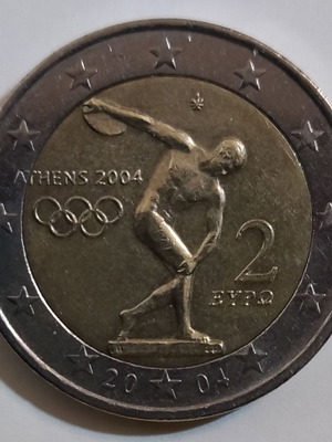 Δίευρο Ελλάδα 2004 Ολυμπιακοί Αγώνες αναμνηστικό μεταχειρισμένο