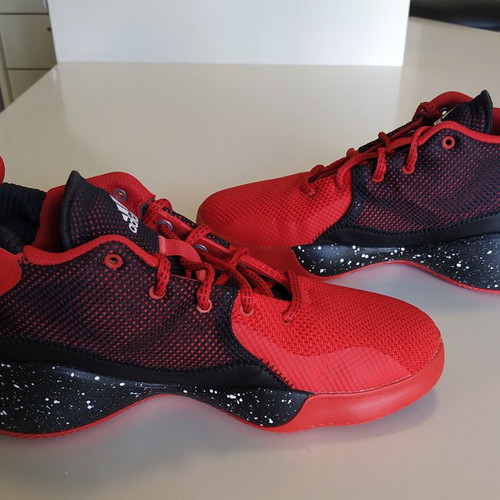 Adidas Basketball D-Rose 773 athletic shoes used, size 40, red-black