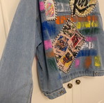 Jacket with embroidered rhinestones like new