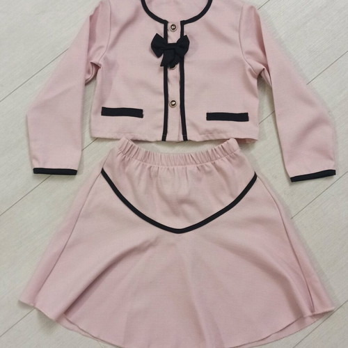 Girls' set jacket skirt pink like new up to 7 years