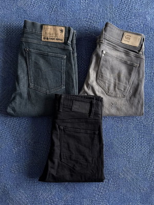 G-Star Raw jeans used, women's skinny in black and gray