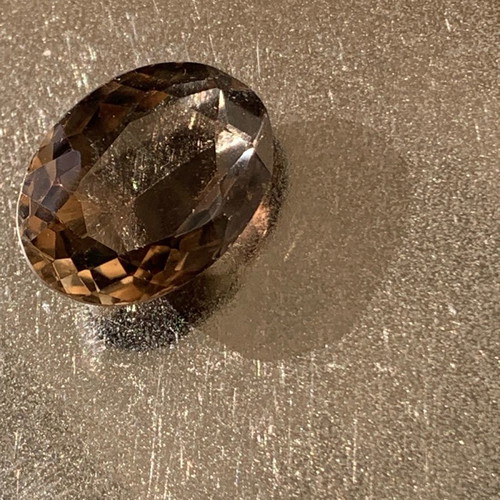 Natural golden smoky quartz unheated, clean 22.5 cts oval cut