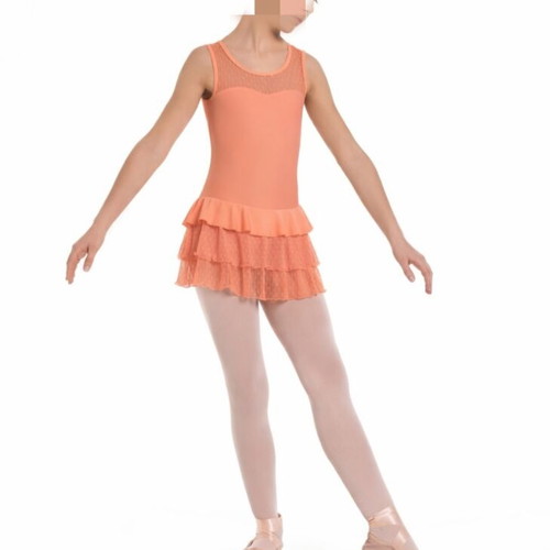 Sheddo seamless ballet leotard with open back size 4 like new