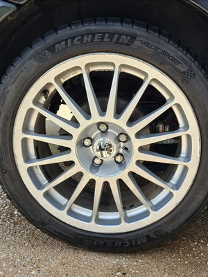 Stilauto 17" alloy wheels set 5x98 used with Michelin Pilot Sport 4 tires