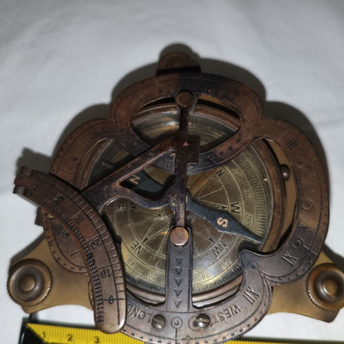 Brass Sundial with Compass new vintage nautical decoration