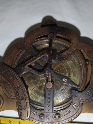 Brass Sundial with Compass new vintage nautical decoration
