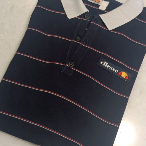 Vintage Ellesse polo shirt like new, 80s striped design