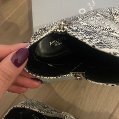 Migato ankle boots used, size 40, black and white