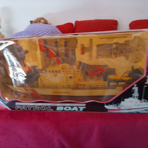Super Patrol Boat No 328 B 1992 new, collectible toy with remote control
