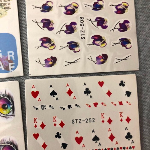 Water Nail Stickers Set of 4 New Full Nail
