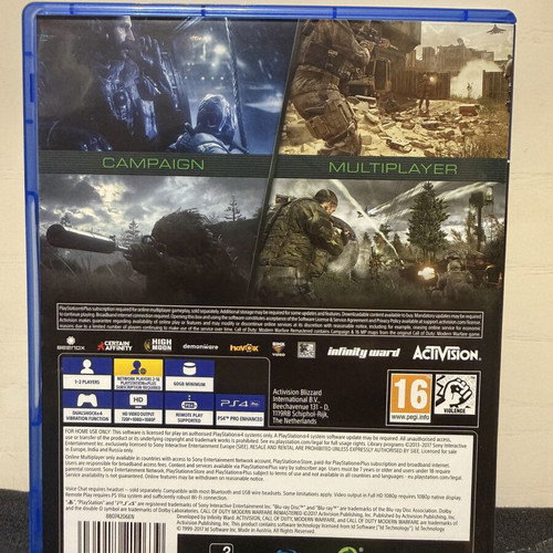 Call of Duty Modern Warfare Remastered PS4 game like new