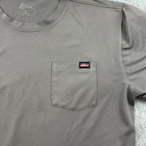 Dickies men's T-shirt Large grey polyester oversized