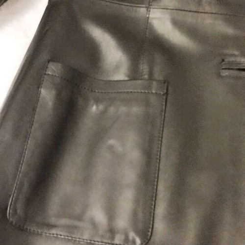 Damiano K. Milano leather coat black like new, custom-made