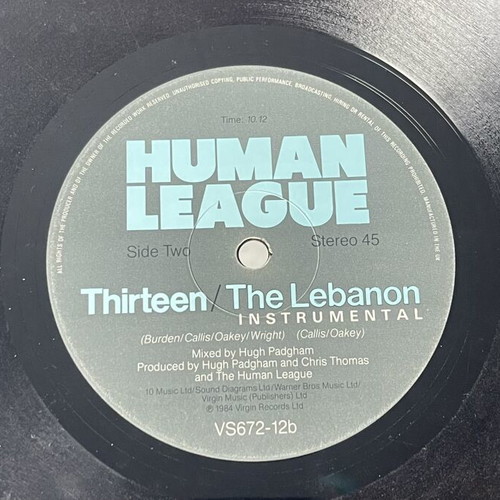 The Human League The Lebanon 1984 12” Maxi Single vinyl used