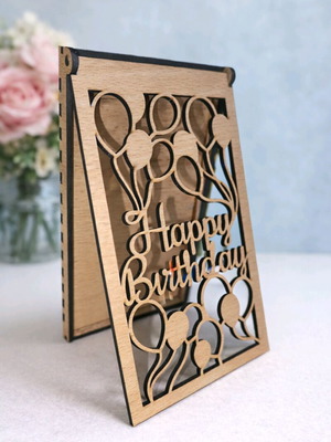 Wooden money gift envelope new with engraving option
