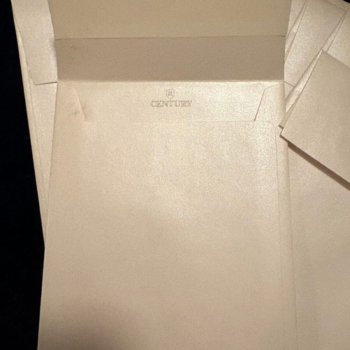 Century Pearl envelopes set of 10 23x10cm like new