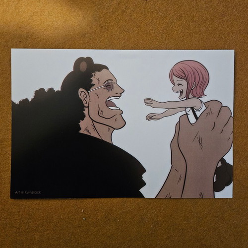 One Piece handmade poster with Kuma and Bonney made to order