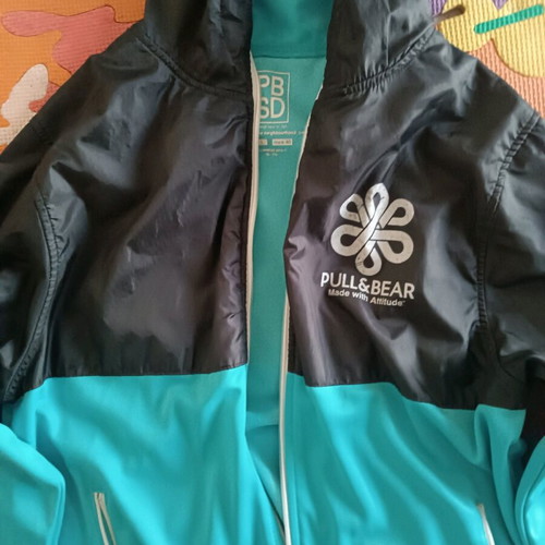Pull and Bear large turquoise jacket like new