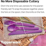 Tupperware cutlery set new, suitable for school and outdoor use
