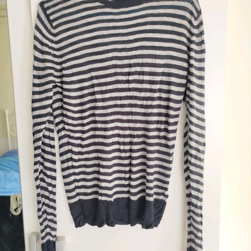 Zara women's thin blouse used, size M, black and white