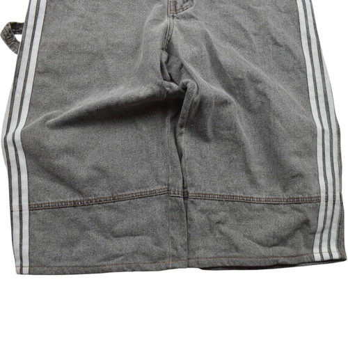 Vintage Y2K Baggy Denim Long Shorts Grey Hip Hop Skate Style used, size L