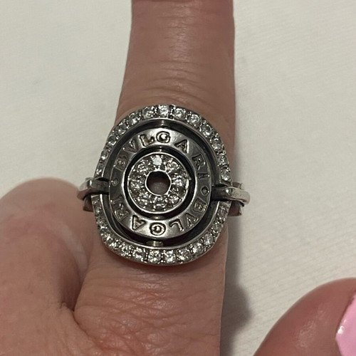 Silver 925 ring with zircon used, size 57