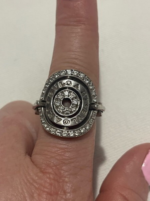 Silver 925 ring with zircon used, size 57