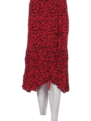 Φούστα Midi Pieces με κόκκινο leopard print, σαν καινούργια, μέγεθος Medium