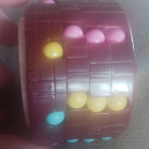 Cylindrical multicolor cube toy new, for ages 3 and up