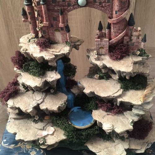 Fantasy Castle Diorama handmade, like new decorative piece