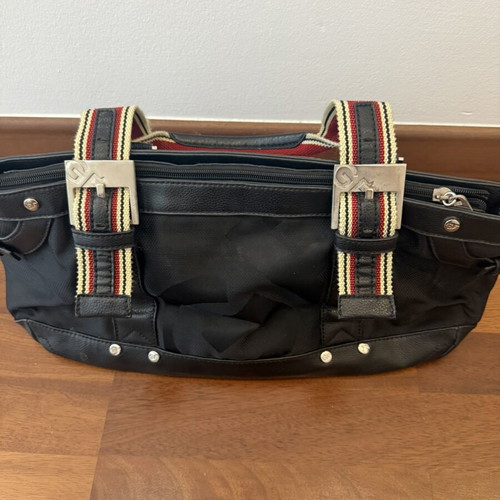 Gianfranco Ferre Black Bag used, classic design with dual handles