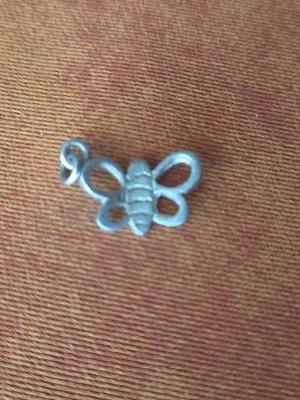 Silver pendant small butterfly used