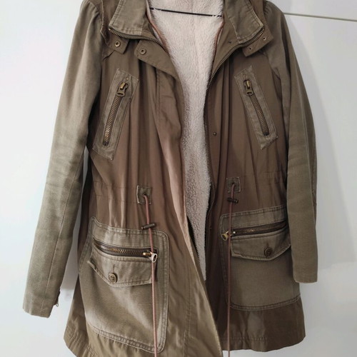 Tally Weijl jacket like new with removable vest lining khaki and brown