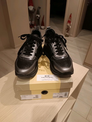 La Martina sneakers like new, size 39, black and silver