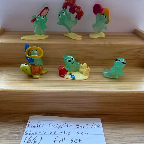 Kinder Surprise Ghosts at the Sea figures used, full set of 6, 2009/10