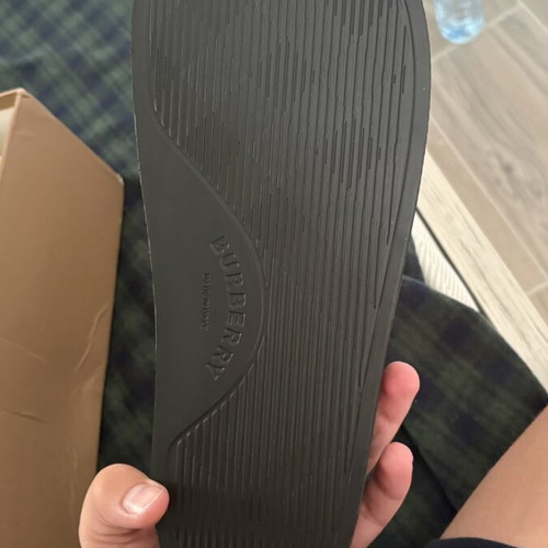 Burberry slippers, black and beige, size 43
