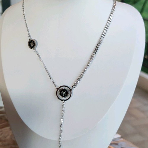 Steel Necklace new, gold and silver color