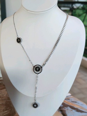 Steel Necklace new, gold and silver color