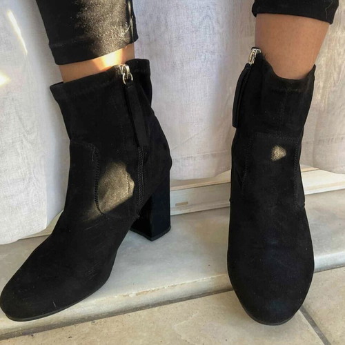 Zara suede ankle boots like new, black, size 38