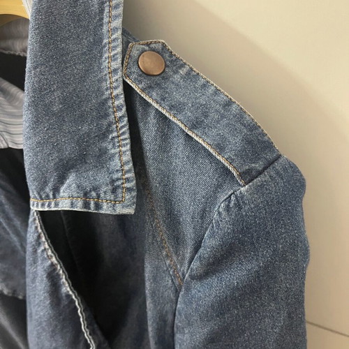 Marks & Spencer denim trench coat used, blue, size M