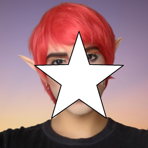 Anime red cosplay wig used