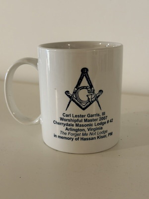 Masonic Mug like new from Arlington Lodge 42