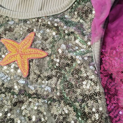 Mermaid costume for 7 years old new with skirt, top and accessories
