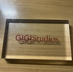 GIGI Studios Plexiglass Logo Block like new
