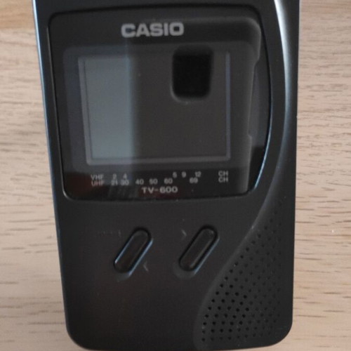 Casio TV 600 vintage portable color LCD television used